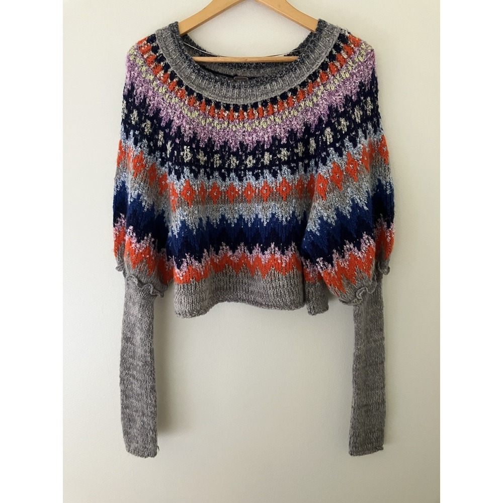 Free People Home For The Holidays Sweater Women's Sz Medium - Picture 2 of 7